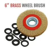6" 150mm Grinding Deburring Wire Wheel Brush + Adaptors - Bench Grinder