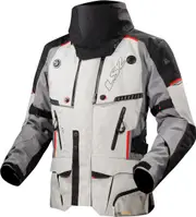 LS2 Apollo waterproof Motocycle Textile Jacket, black-grey-red, Size 5XL for Men Black Grey Red