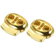 Plastic Cord Lock (0.2")10pcs, Double Hole Spring Toggle Stopper Cord Stops L...