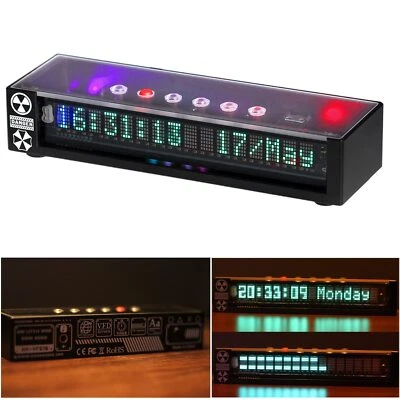 Home Retro VFD16 Audio Spectrum Clock MIC+LINE Sound Level Meter LED Display