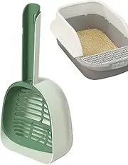 Litter Box Scooper, Integrated Shovel Holder, Pet Breeding Tool, Ergonomic Design, Easy Storage Feature, Convenient Cleanup, Perfect for Courtyard, Living Room, Bedroom, 30.5x4.5x8.5cm