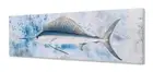 SYGALLERIER Swordfish Canvas Wall Art with Textured - Vintage Coastal Paintin...