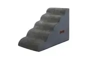 Pawz 5 Steps Pet Stairs Dog Ramp High Density Foam Non-Slip Ladder for Bed Sofa
