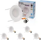 MW 6 In CCT LED Downlight Retrofit with Smooth Trim Dimmable, 75W 1100LM 18-PACK