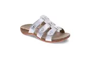 Scholl Andrea Slide Sandal - White Metallic