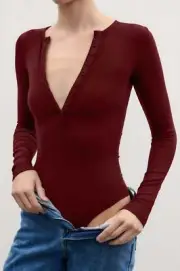 NEW BAYSE BRAND BAYSE BRAND Womens Lara Bodysuit - Wine