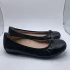 NWB Vionic Amorie Cap Toe Ballet Flat bow (Women) size 6M black leather 1354