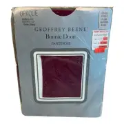 Vintage Geoffrey Beene Opaque Control Top Pantyhose Spiced Plum Medium G8-53