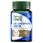 Natures Own 4 In 1 Concentrated Fish Oil Odourless 60 Capsules