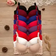 Women 30-42 AA A B C Cup Padded Embroidery Push Up Lace Bras Underwear Underwire