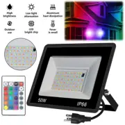 RGB LED Flood Light 50W 100W 110V Outdoor Floodlight RGB Spotlight Waterproof US