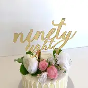 Acrylic Gold 'ninety eight' Birthday Cake Topper
