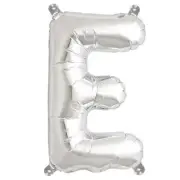 16" SILVER Letter E Mylar Foil Balloon 1 pc Party BackDrop Decorations Supply