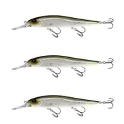 3x 13 Fishing 80mm Whipper Snapper Jerkbait Fishing Lures - Lucky Charm