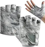 Fingerless Fishing Gloves - Half Finger Anti Slip Fishing Gloves,Fisherman Tools, Outdoor Travel Gear for Camping, Angling, Trip