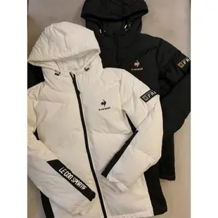 Limit精品✔️Le coq sportif 公雞 全新胸口小Logo 黑金 白色 男生 男款 防潑水 連帽 羽絨外套