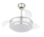 Bella Depot 42 in. LED Indoor Chrome Retractable Ceiling Fan with LED Light Kit