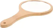 PRETYZOOM Bamboo Cosmetic Mirror Vanity Mirror Handheld Mirrors Handheld Makeup Mirror Mirrors Vanity Hand Mirror Portable Mirror Vintage Handheld Mirror Hand Makeup Mirrors Glass