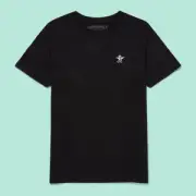 Monopoly Mr Monopoly Embroidered T-Shirt - Black
