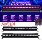 UV Black Light Bar 12-LED Fixtures Ultraviolet Blacklight Lamp Strip Party Club