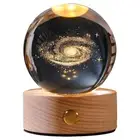 Crystal Ball Lamp Table Lamp Outer Space Desk Lamp for Home Bedroom Decoration H