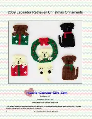 Labrador Retriever Christmas Ornaments- Plastic Canvas Pattern or Kit