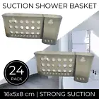 24 x TWIN SHOWER CADDY Bathroom Caddy Basket with Suction Cups Shower Organiser