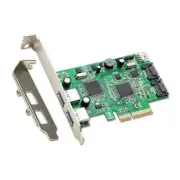 Combo USB 3.0 + SATA III 6Gbps PCI Express PCIe 2.0 x4 Slot Controller Card