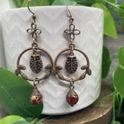 3” Copper-tone Earring Set Bohemian Retro Drop Dangle New Free Ship B6098