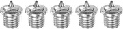 [uxcell] 5pcs Track Spikes 1/8 Inch Alloy Steel Small Pointed Replacement Spikes for Middle Long-Distance Running Track Shoes, Silver Tone