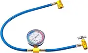 Misaakoeq AC Recharge Hose - Refrigeration Hoses - Leak-Proof Anti-Backflow with Pressure Gauge Air Conditioner Recharge Tool for RV System Home Most Vehicles Auto
