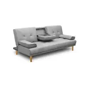 Artiss 3 Seater Sofa Bed Lounge Set Futon Couch Grey