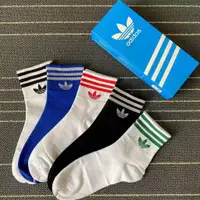 在飛比找蝦皮購物優惠-【五雙一組】⚡️Adidas 襪子 中筒襪 毛巾底運動襪 短