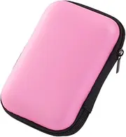 Multi Use Earphone Storage Bag Pink Cable Organizer Pouch with Mesh Case for Travel Business Trips and Outdoor Activities Durable Design