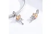 Solid 925 Sterling Silver Belle Rose Pandora Inspired Charm