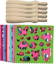 Homoyoyo 1 Set Felt Craft Mold Tool Kit Needle Felting Kit for Beginners with Wooden Handles Needles Complete Set for DIY Craft Projects for Handmade Enthusiasts