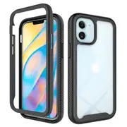 MCC Shockproof Bumper Case iPhone 12 mini Clear Back Cover Apple 2020 [Black]