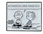 My Anxieties Have Anxieties Charlie Brown & Linus Enamel Pin - Peanuts