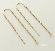 4pcs 14k yellow gold filled box chain ear threader earring ear wrie E56g