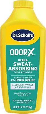 ﻿﻿Dr. Scholl'S ULTRA-SWEAT ABSORBING FOOT POWDER, 7 Oz // Maximum Sweat