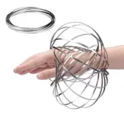 Stainless Steel Magic Flow Ring Toy | Mesmerising Spiral Arm Gadget for Kids