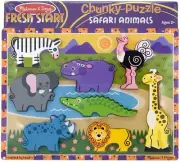 Fresh Start Chunky Puzzle 6pcs 12"X9"-Safari (Pack of 1)