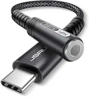 USB Type C to 3.5mm Female Headphone Jack Adapter, JSAUX USB C to Aux Audio Dongle Cable Cord Compatible with iPhone 15 Pro Max/15 Pro/15 Plus, Samsung Galaxy S23/S22/S21 Ultra, iPad Pro, Pixel -Black