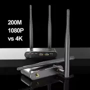 1080p 4K 200m Wireless HDMI Extender PC To TV Audio Video Transmitter Receiver