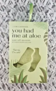 Spa Socks, Lemon Lavender Super Soft, One Size Fits Most, Green Color Brand New!
