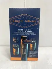 KING C GILLETTE CORDLESS, WASHABLE HEAD BEARD TRIMMER (5513) -NEW