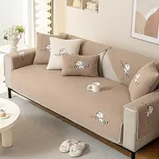 Sherpa Fleece Couch Cover,Non-Slip Faux Fur Couch Cover,Warm Sofa Cover ,Washable Plush Sofa Cover, Sofa Slipcover Furniture Protector,Couch Cover for Pets(Cream,36"x63"Loveseat Sofa Cover)