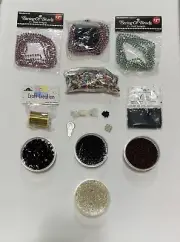 Wire, Beads, & Container Arts & Craft lot (10) Totals Sets