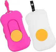 WOONEKY 2pcs Portable Wipes Dispenser Reusable Outdoor Tissue Box for Kitchen and Travel Lightweight Material with Wide Opening Design