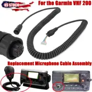For Garmin VHF 200 Replacement Microphone Cable Assembly Mic Cord Coiled Cable